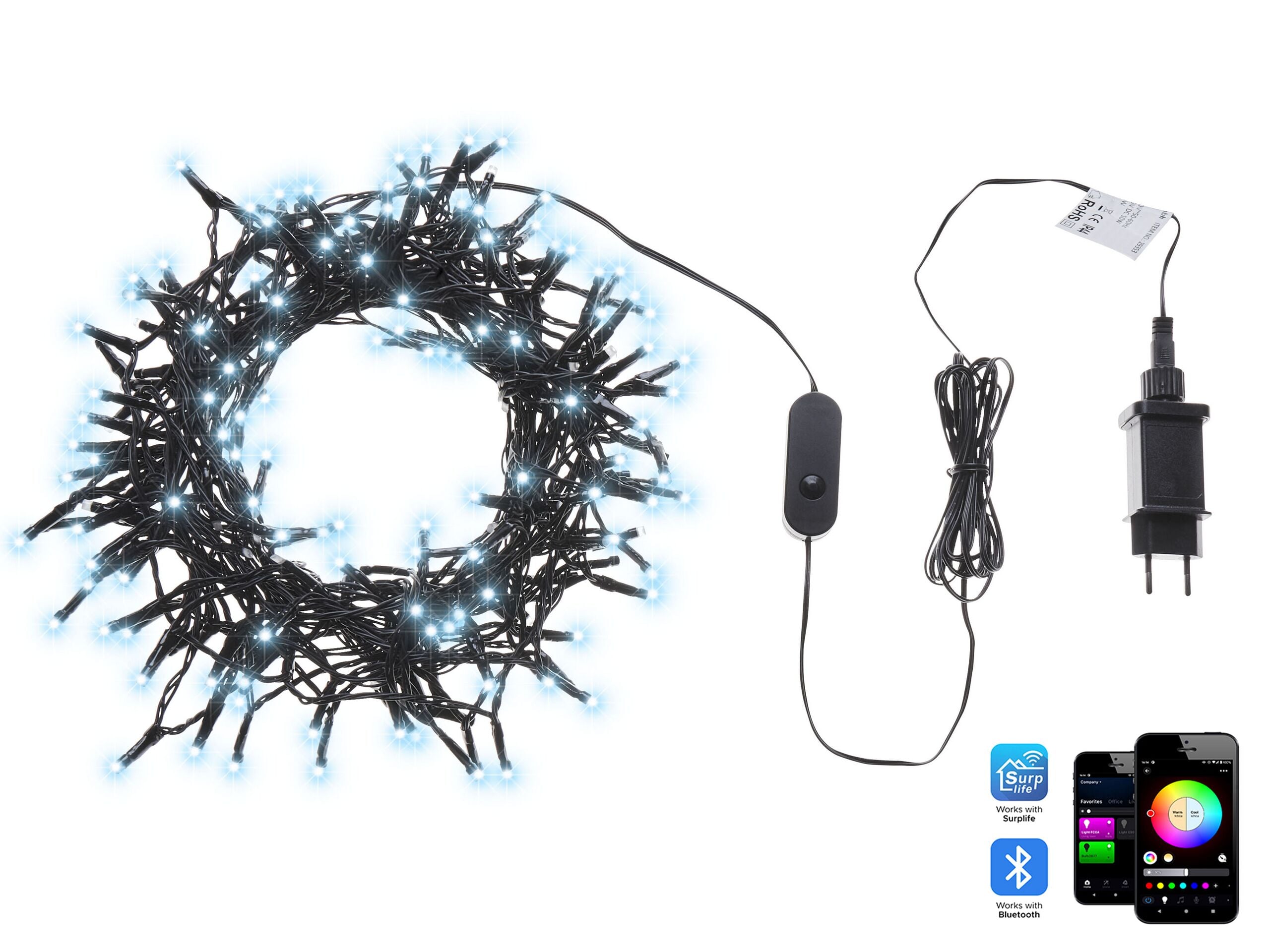 Corrente de luzes LED inteligente com a app igaliku 27 m multicolor