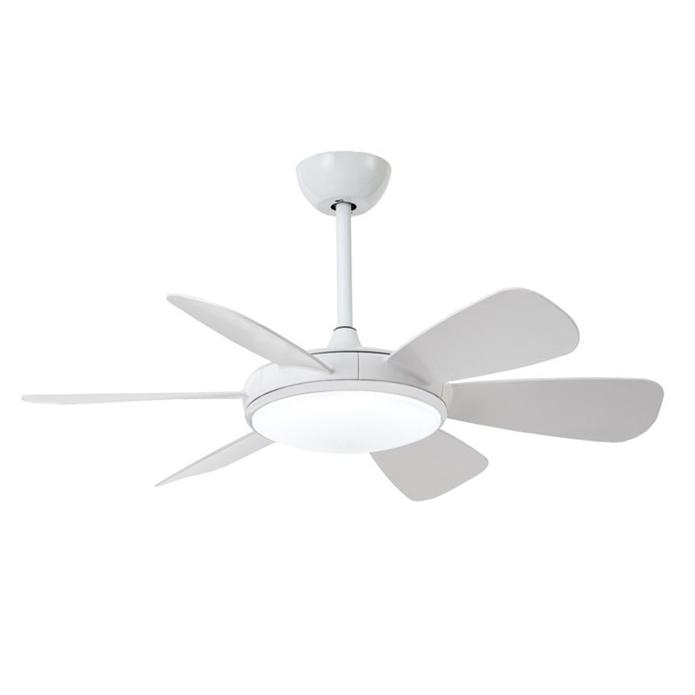 Ventoinha de teto com luz LED silenciosa clip branco com controle ø106