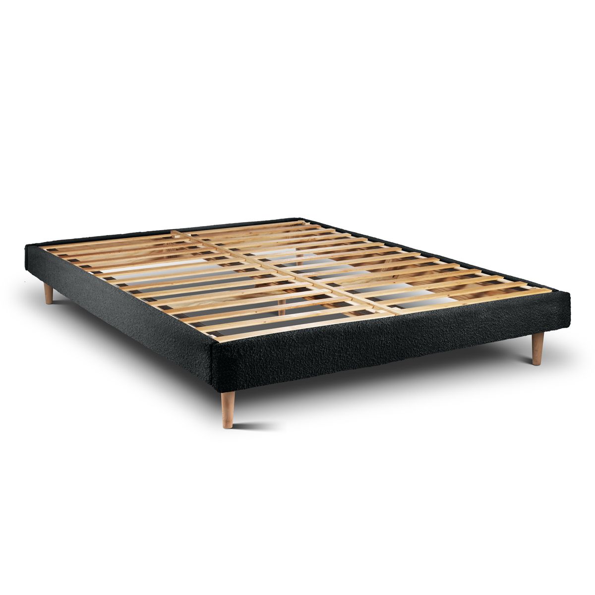 Estrado de molas com ripas 160x200 cm - tecido bouclette - kit "faça você m