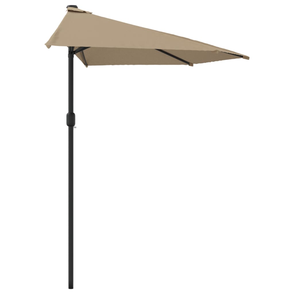 Parasol de varanda - helloshop26 - 02_0008306 - 270x135 cm semi-redondo - m
