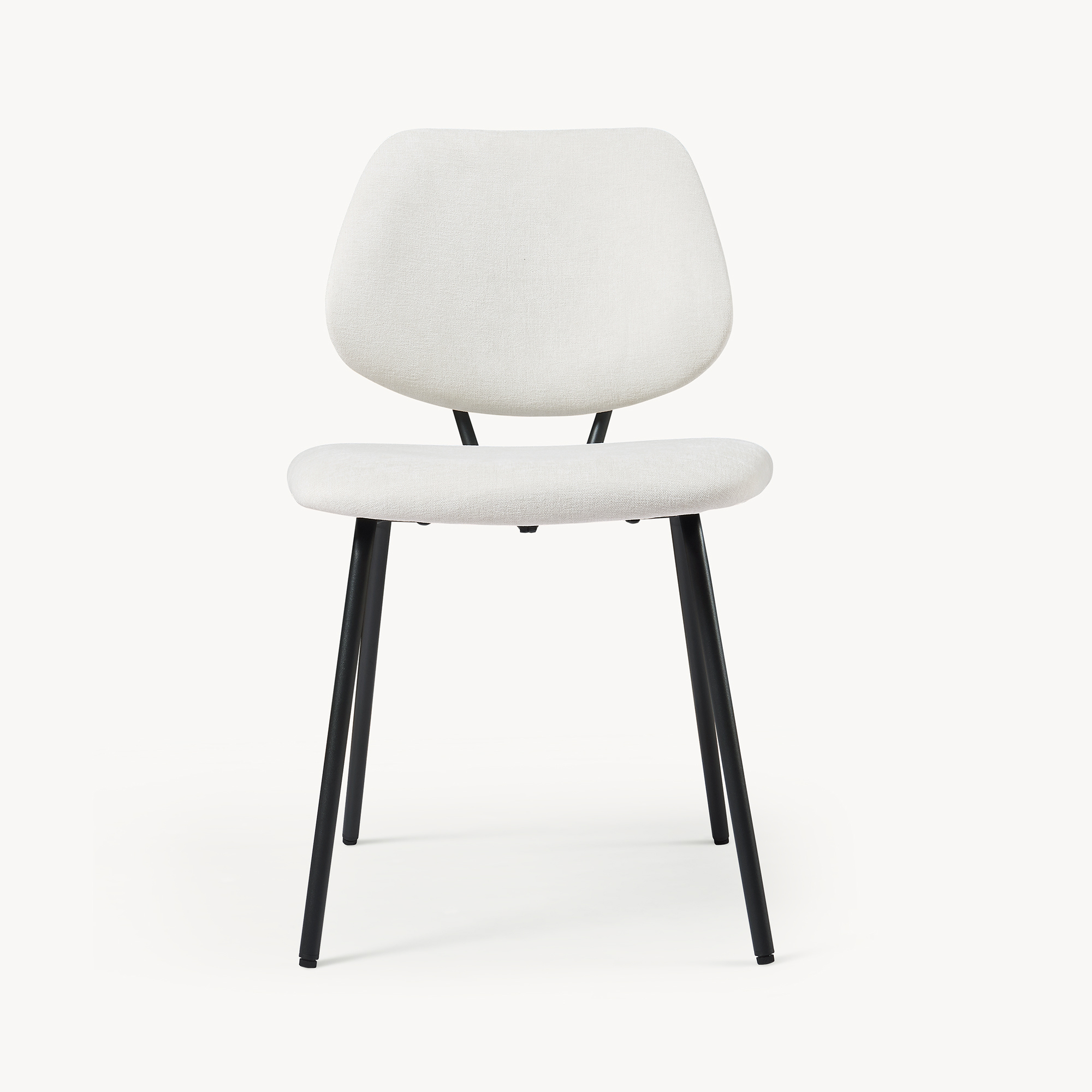 Conjunto de 4 cadeiras de jantar köma tecido 78x49x55 cm bege [en.casa]