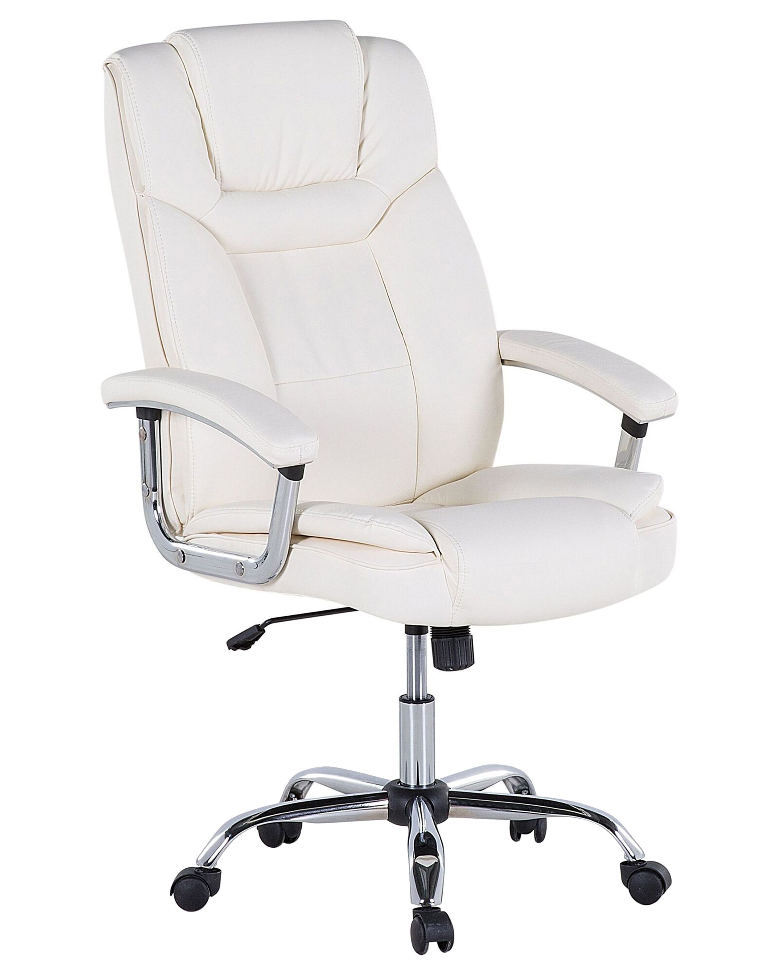 Cadeira executiva advance pele sintética creme claro