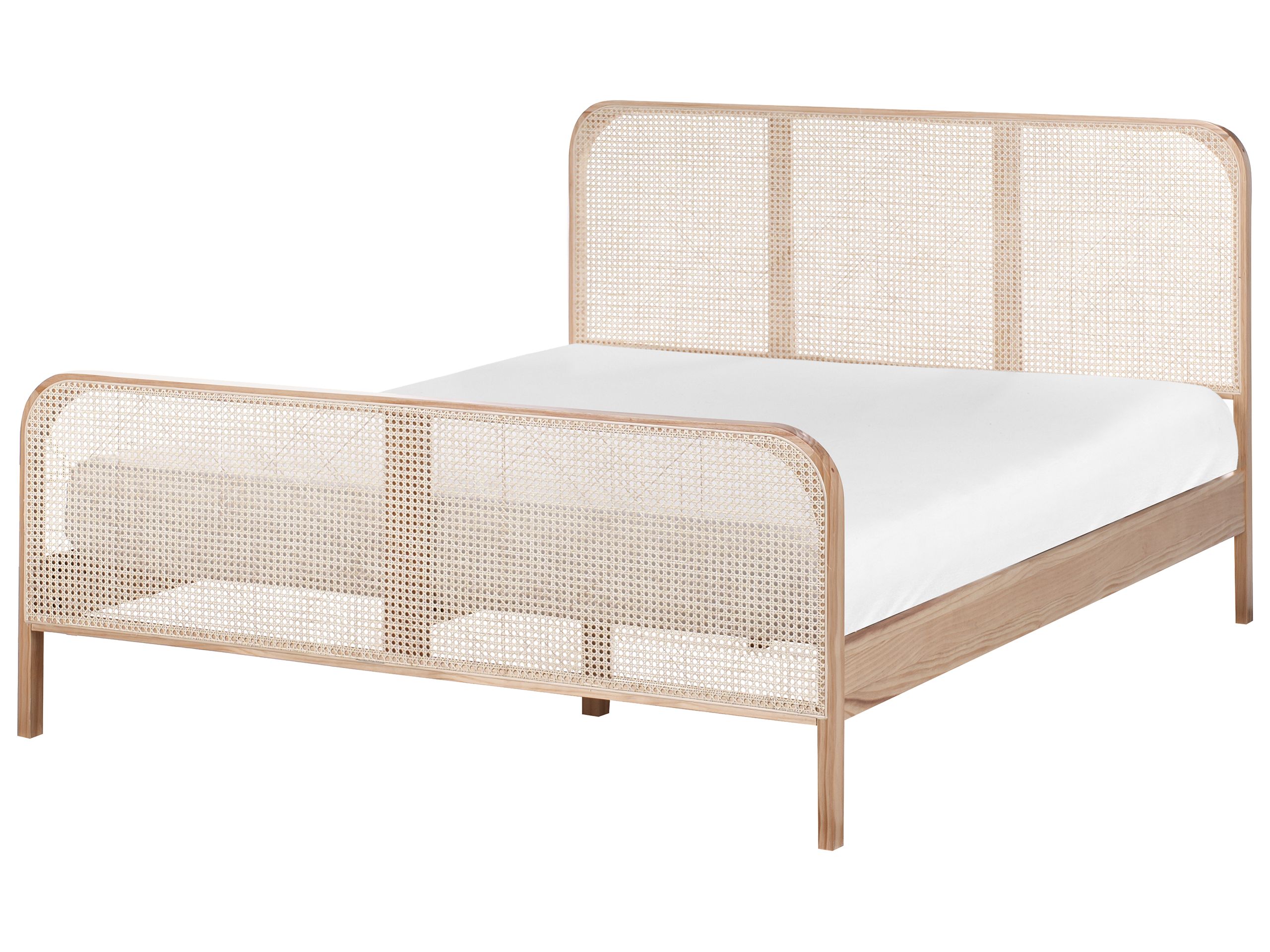 Cama madeira de pinho gonfaron 160 x 200 cm castanho claro
