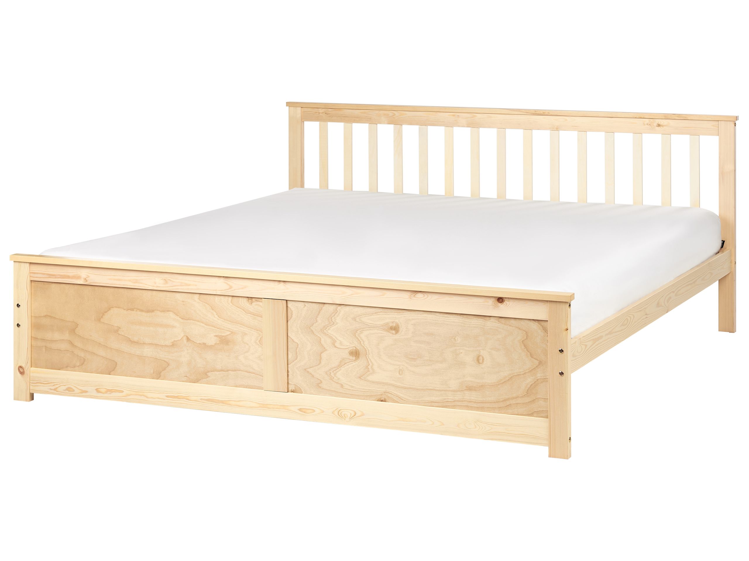 Cama madeira de pinho olendon 180 x 200 cm castanho claro