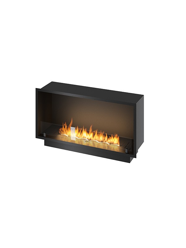 Slim inside black - lareira embutida a bioetanol 100 cm