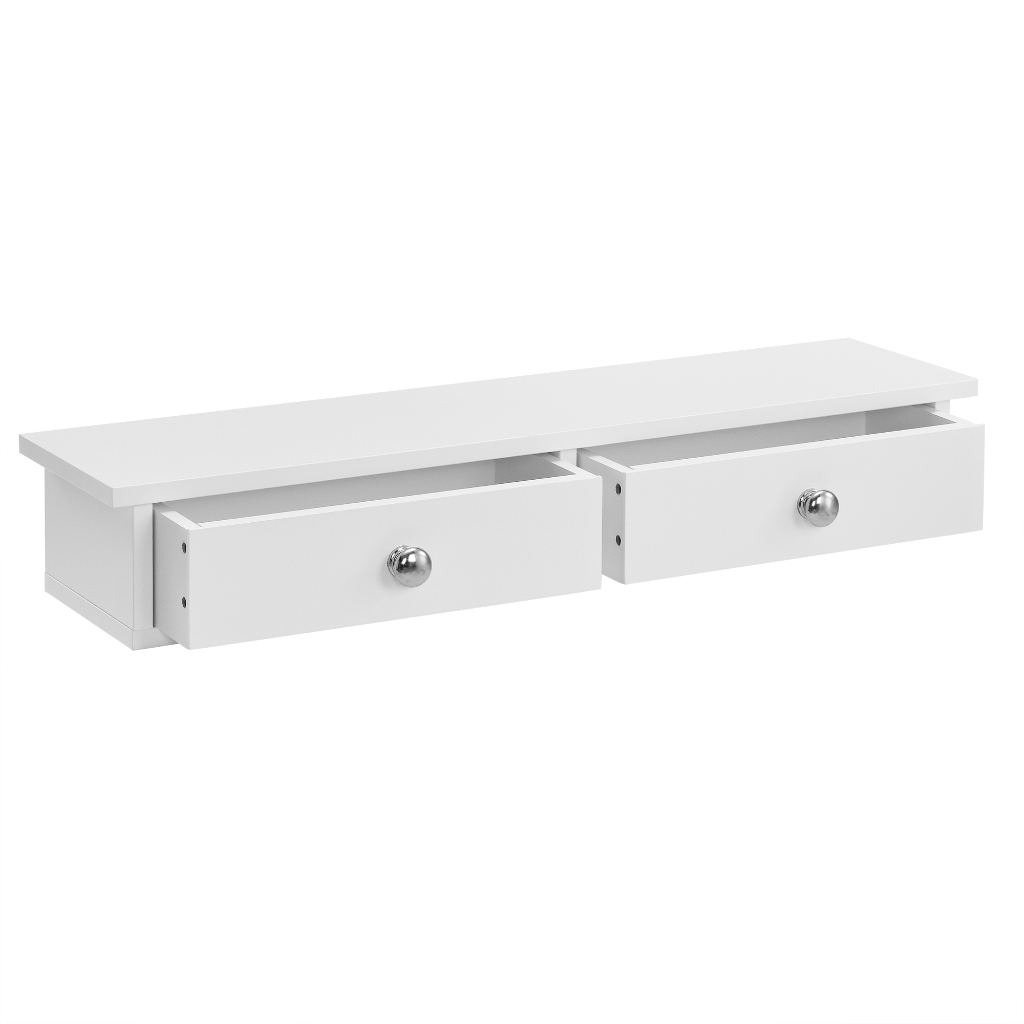 Prateleira de parede geeste com 2 gavetas 60x15x10cm branco [en.casa]