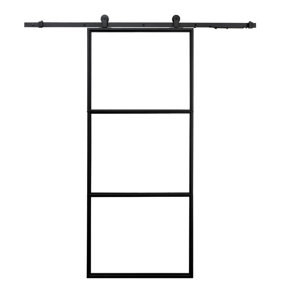 Puerta corredera de cristal stellar - 205 x 90 cm cristal transparente