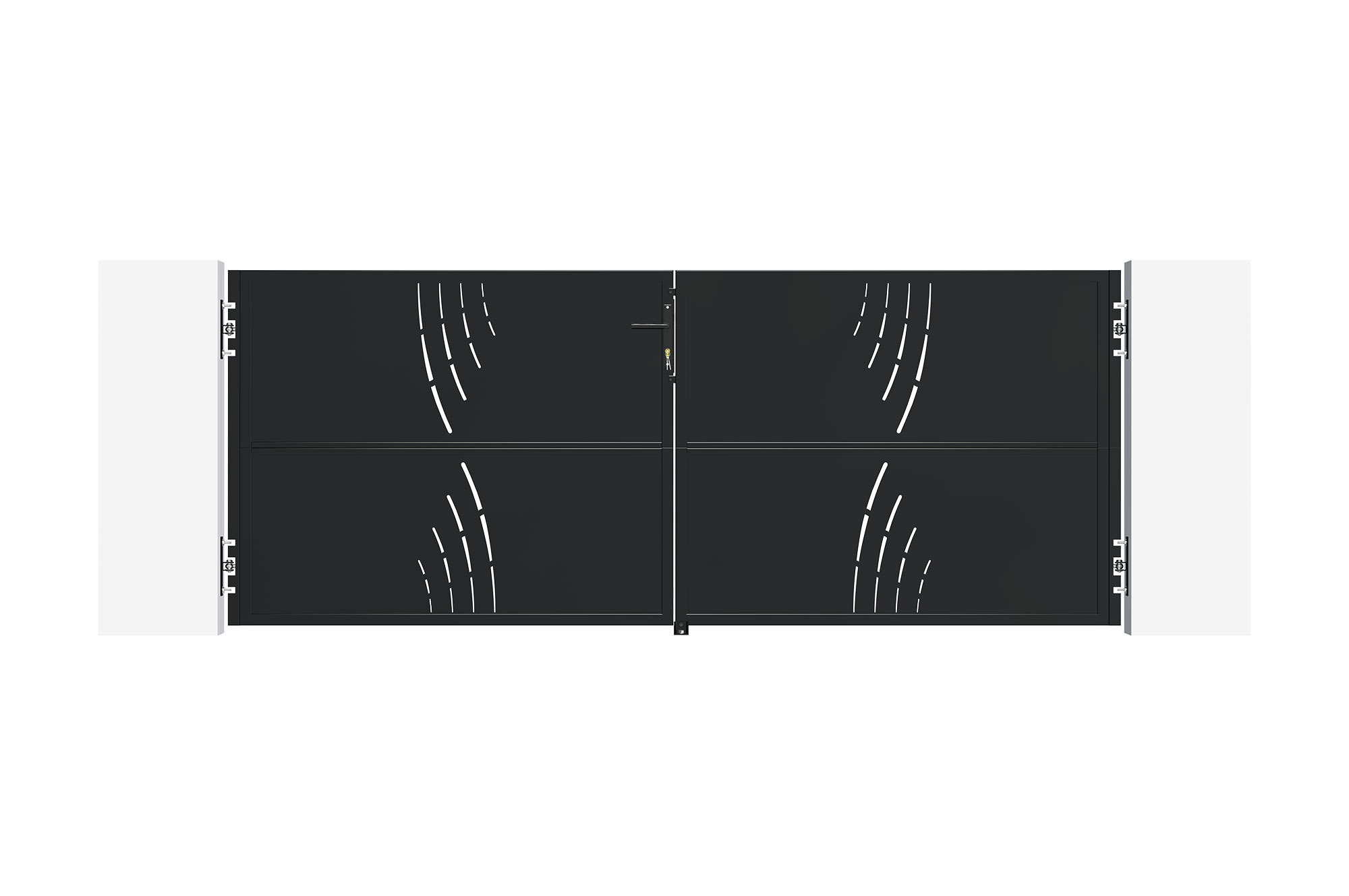 Portão aço nali arlberg 3m alt.200cm + 2 postes carmo