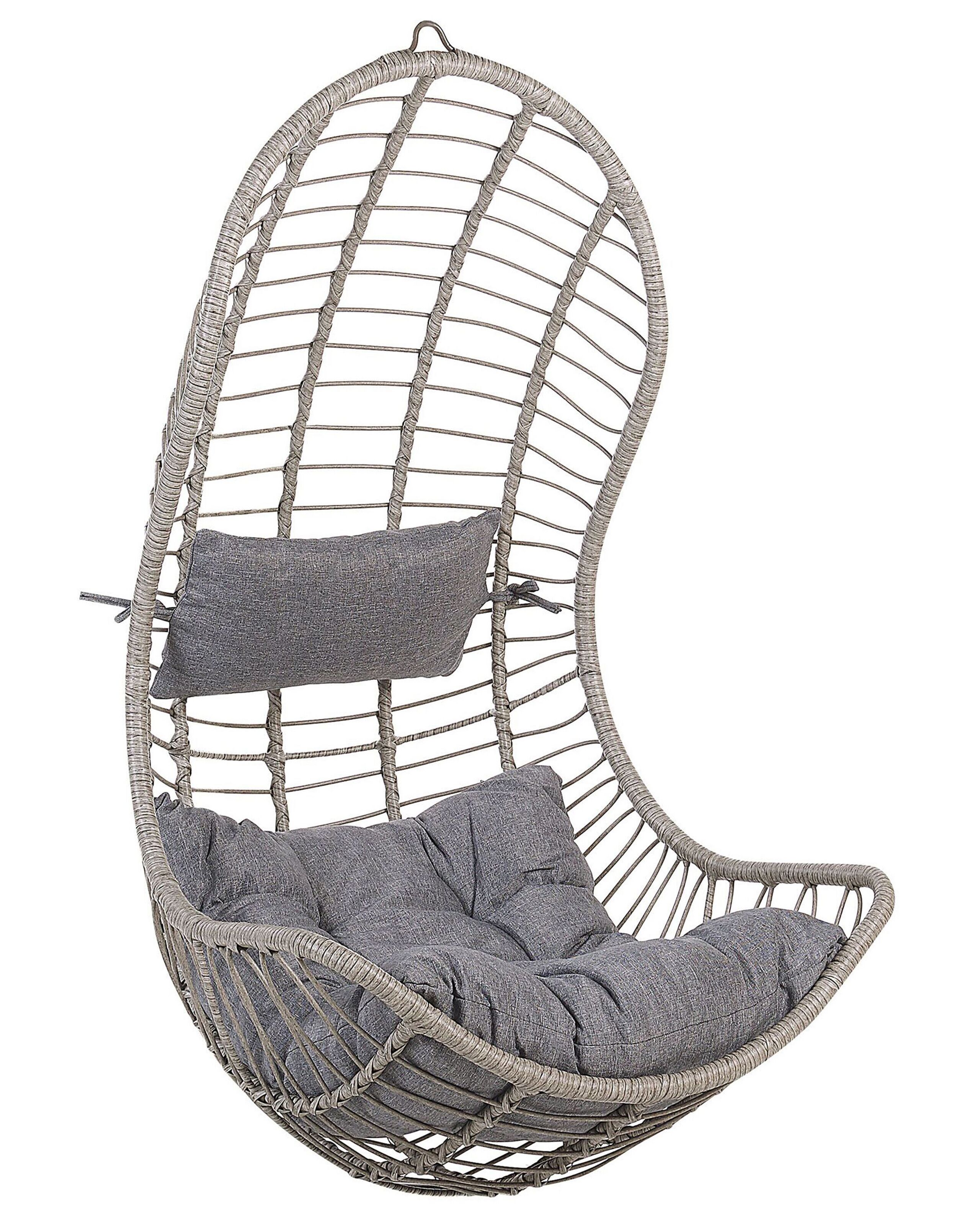 Cadeira suspensa pineto rattan sintético cinzento
