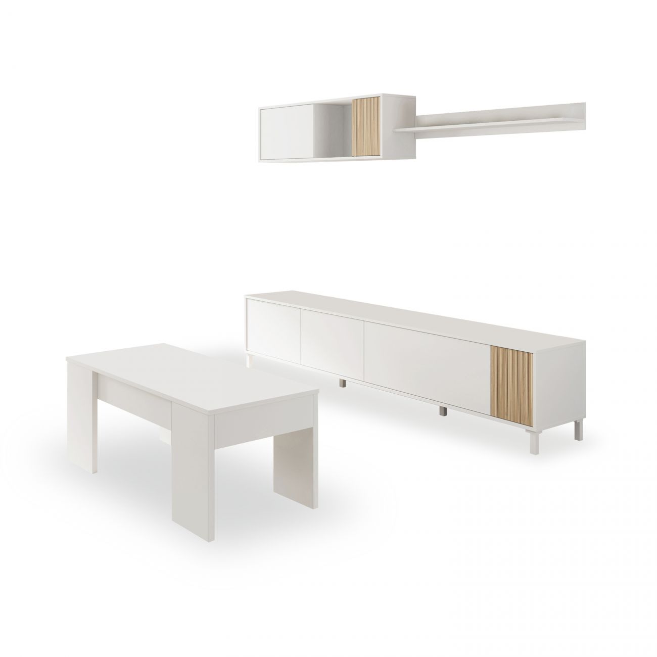 Conjunto de sala de estar com mesa de centro nitza plus v2