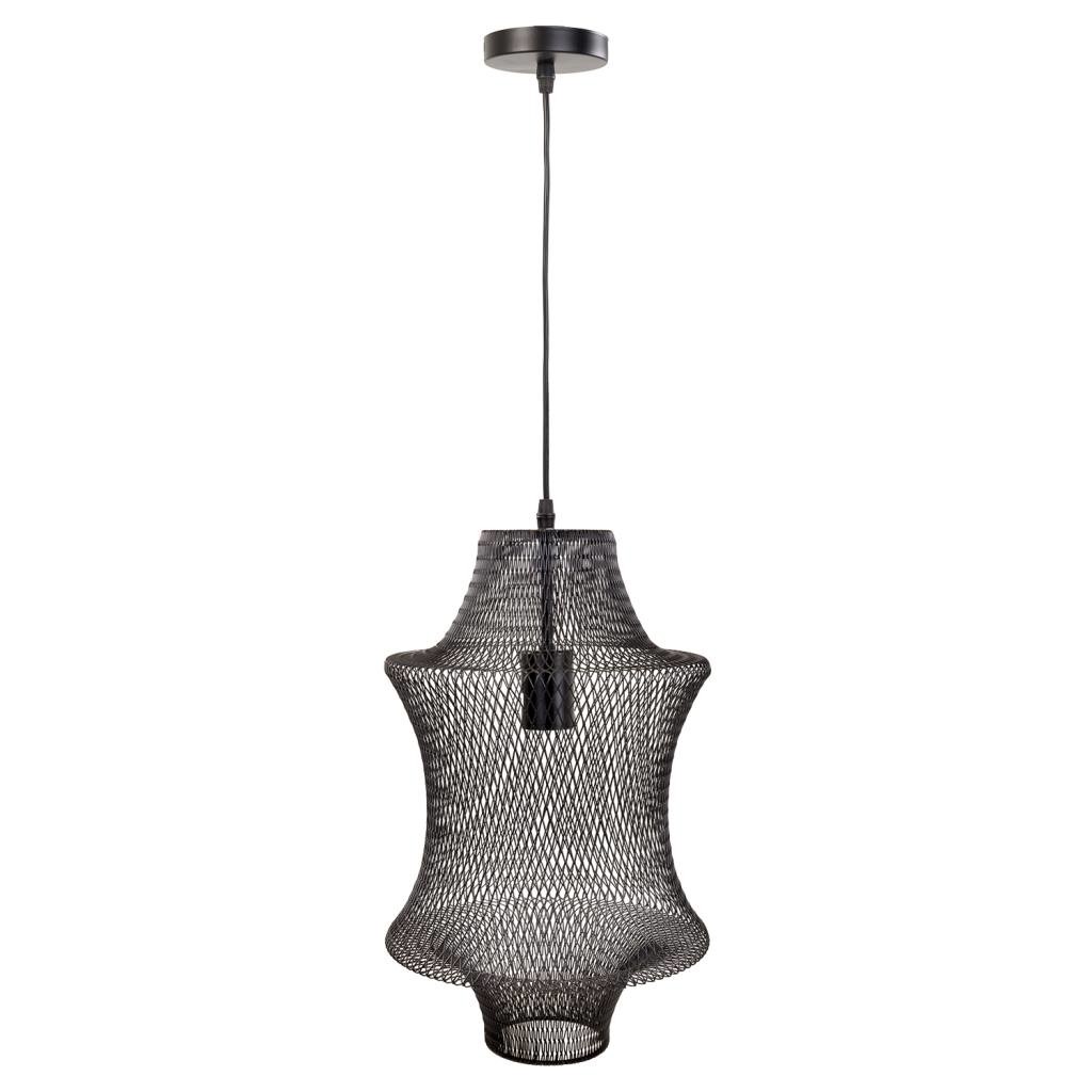 Candeeiro de teto em metal preto 29x29x40/120