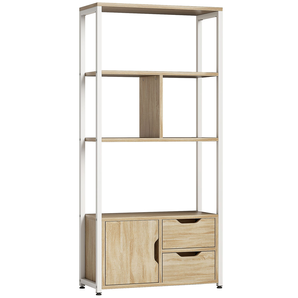 Estante para livro 58x24x122 cm bicolor Homcom