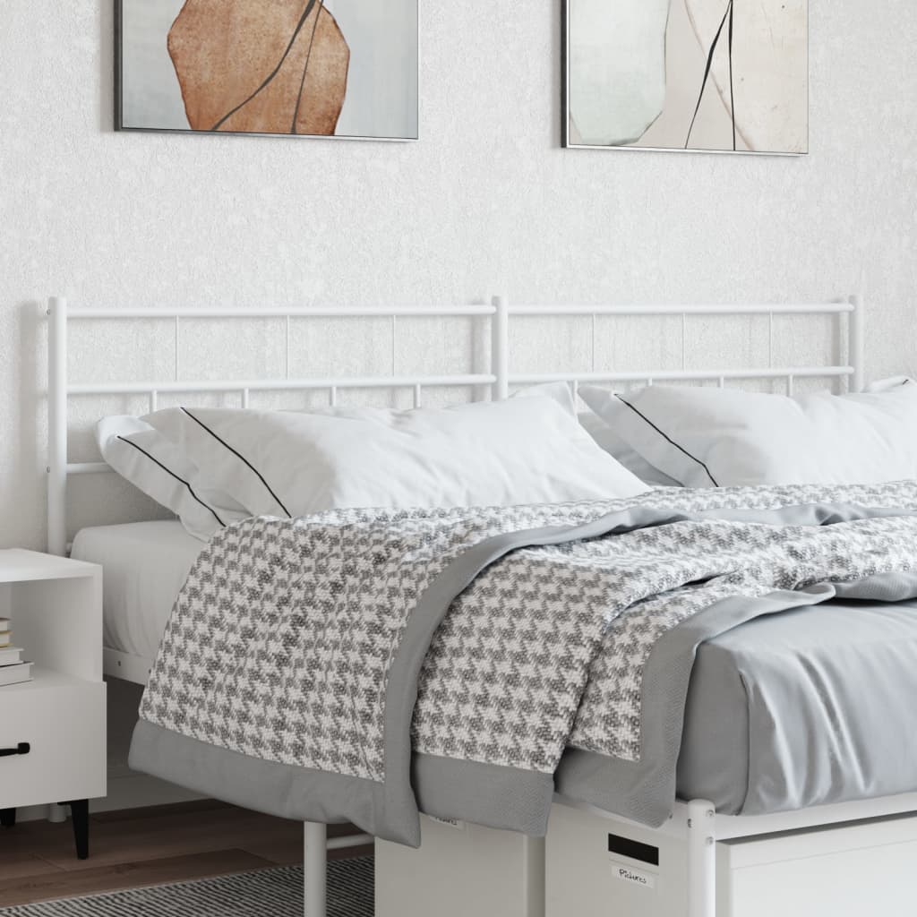 Cabeceira de cama 200 cm metal branco ptob4407