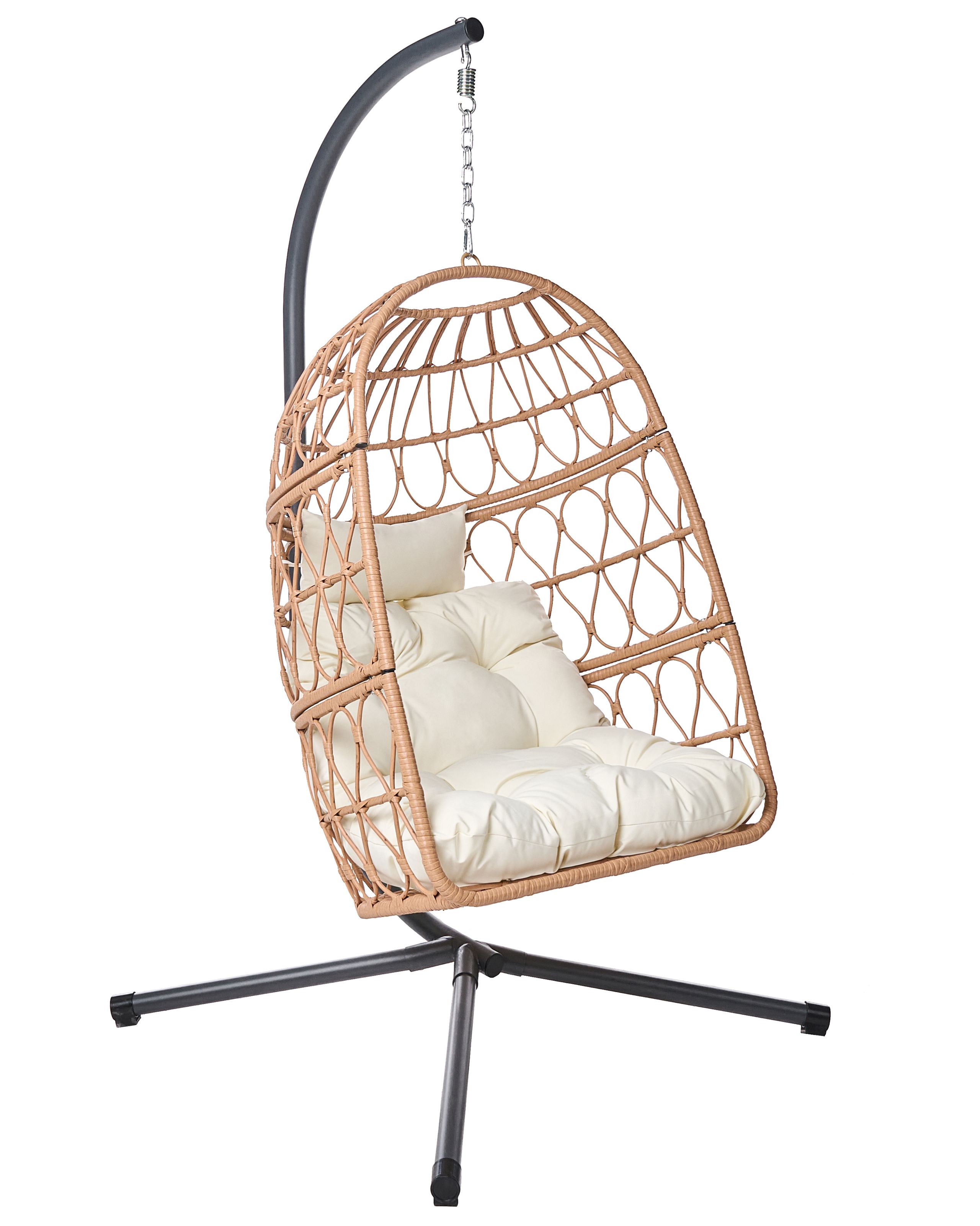 Cadeira suspensa com suporte montalcino metal natural