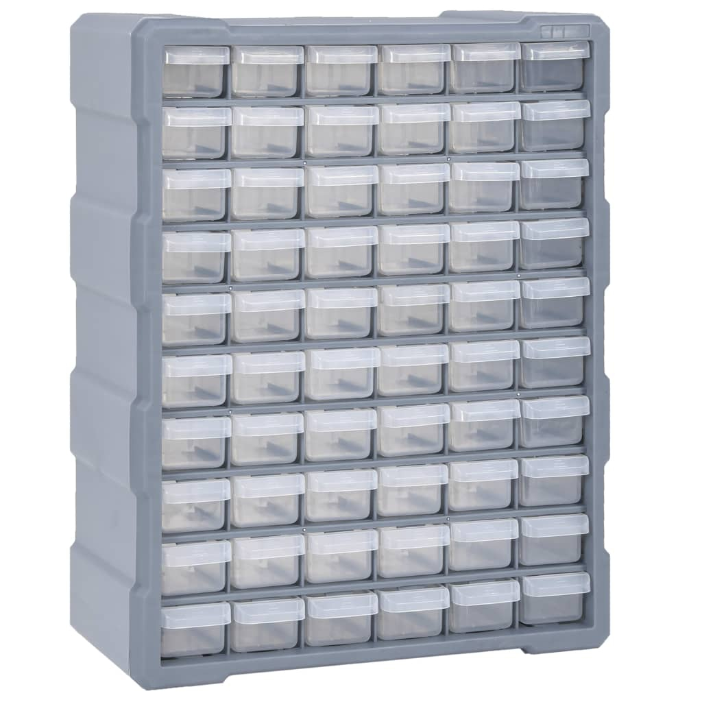 Organizador multi-gavetas vidaxl com 60 gavetas 38x16x47,5 cm