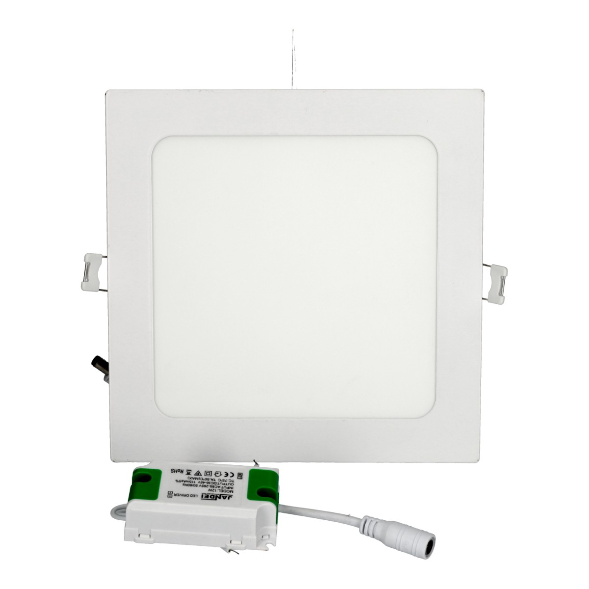 LED downlight 12w branco neutro 4200k quadrado recessed branco
