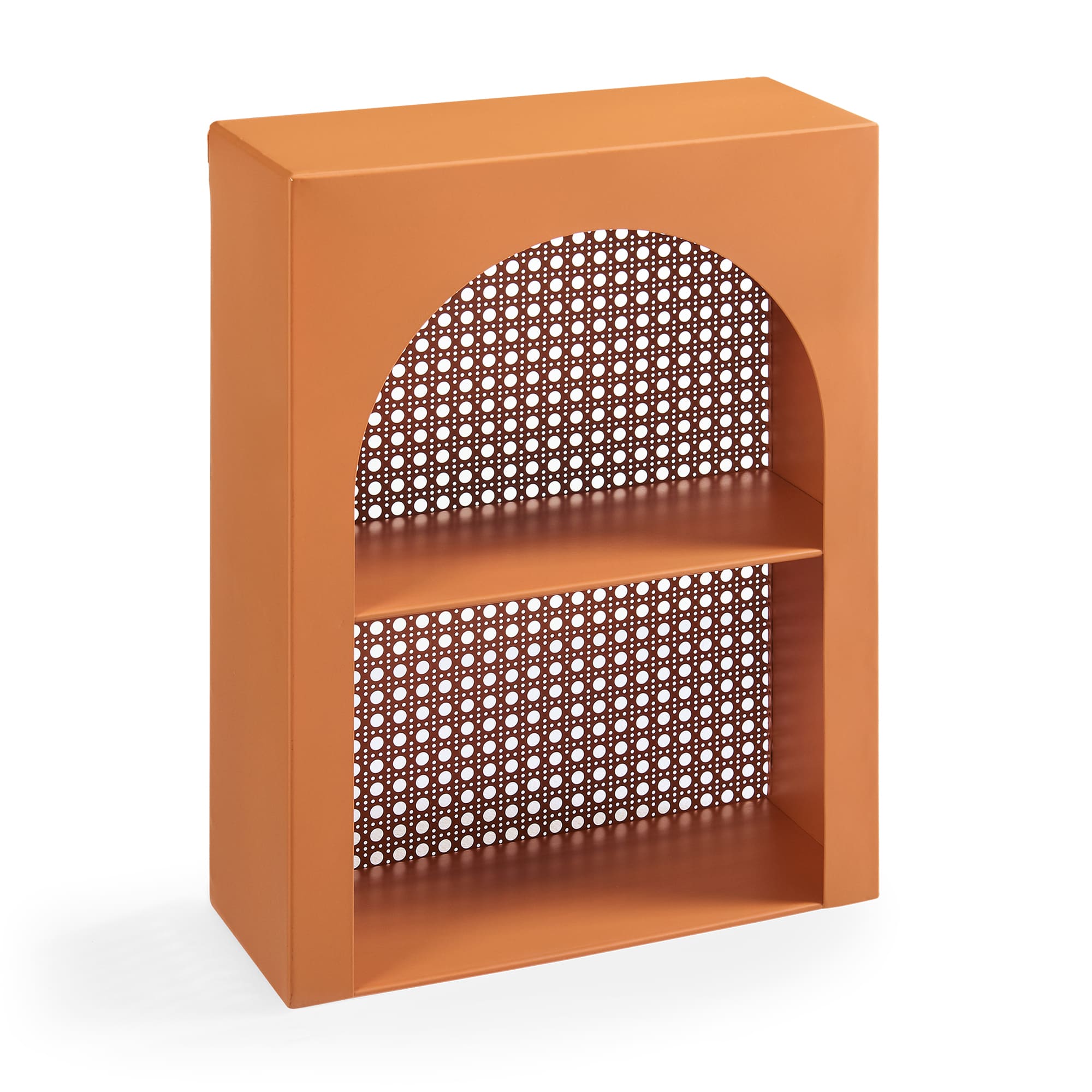 Prateleira de parede jäller metal 40x30x13 cm laranja [en.casa]