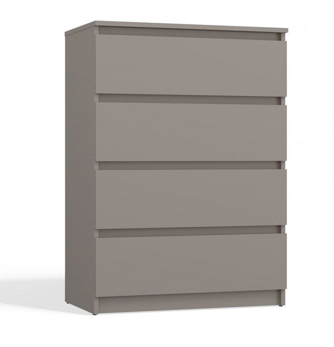 Cómoda 4 gavetas - barro argila mate - 40 x 97 x 70 cm
