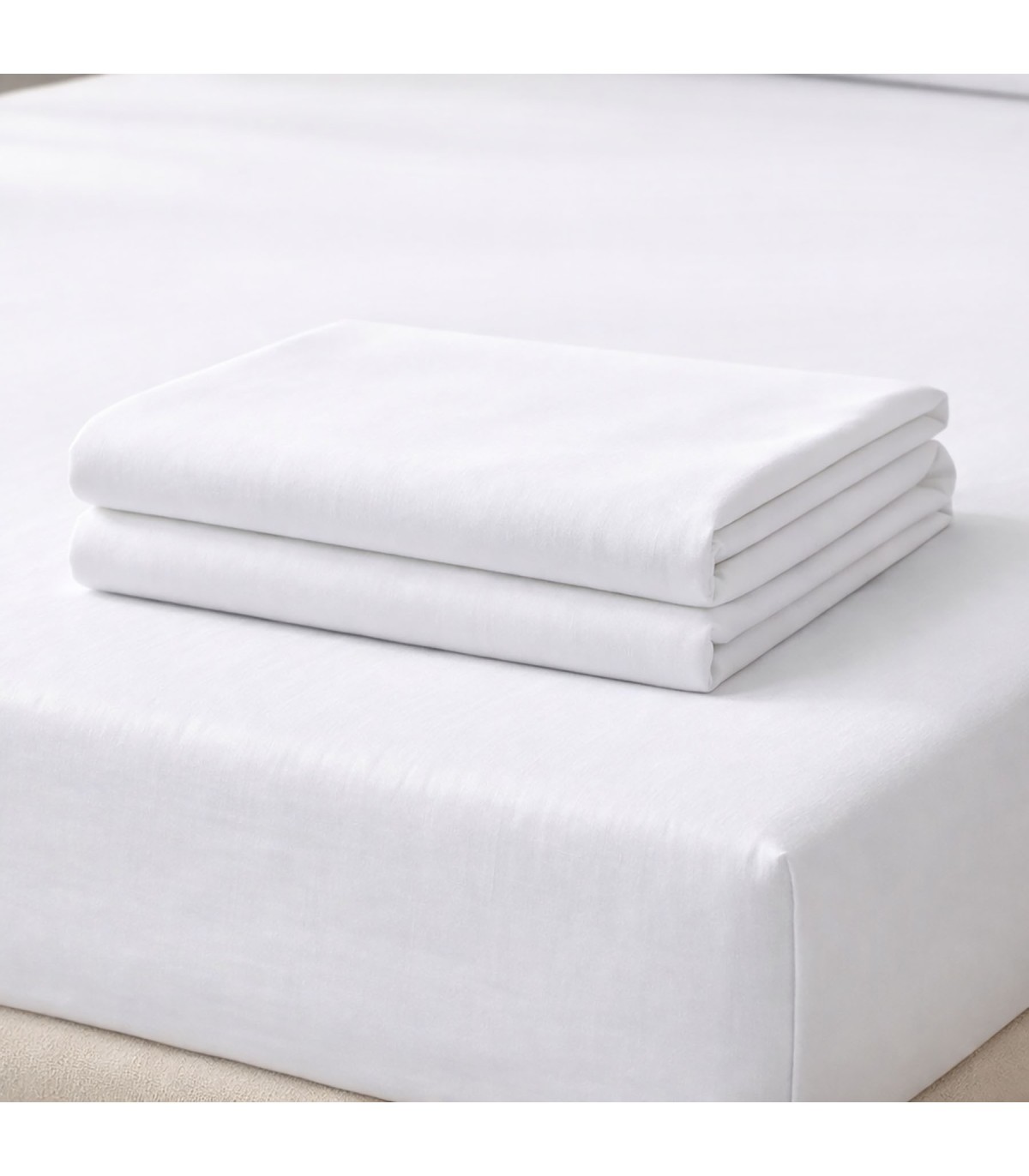 Lençol de baixo 100% aLGodão hotel 1 und 105 x 190/200 brancos