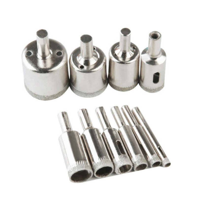 Jogo 10 brocas diamante 6-32mm vitrocerâmica