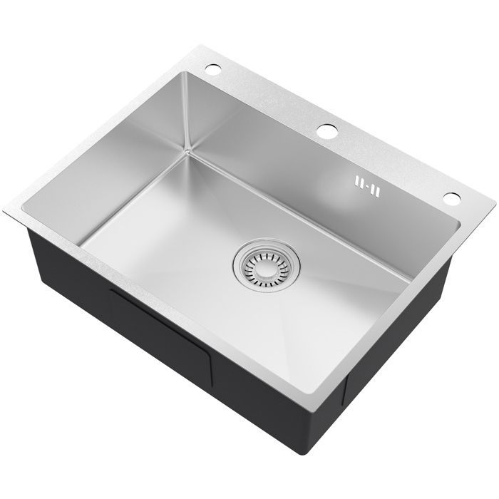 Pia de cozinha - cecipa max - 60x49cm - inox - 1 cuba - 3 furos pré-perfura