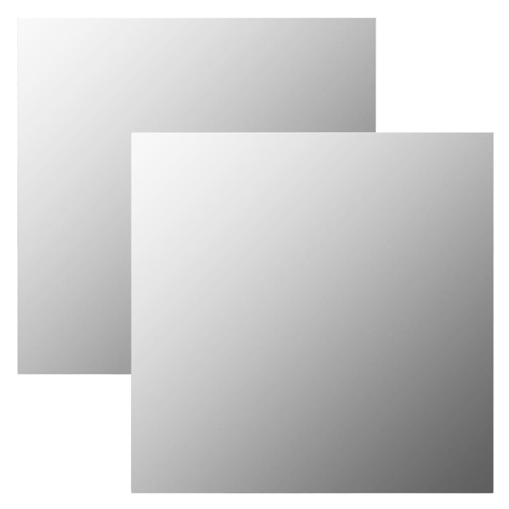vidaXL espejos de pared cuadrados 2 unidades vidrio 40x40 cm