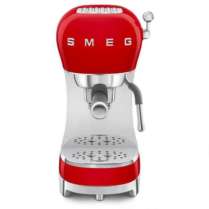 Máquina de café expresso smeg 15 bar vermelha - ecf02rdeu