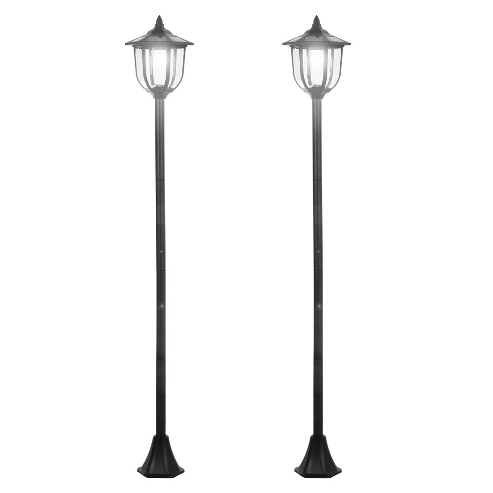 Conjunto de 2 candeeiros solare ø26x177 cm abs Outsunny