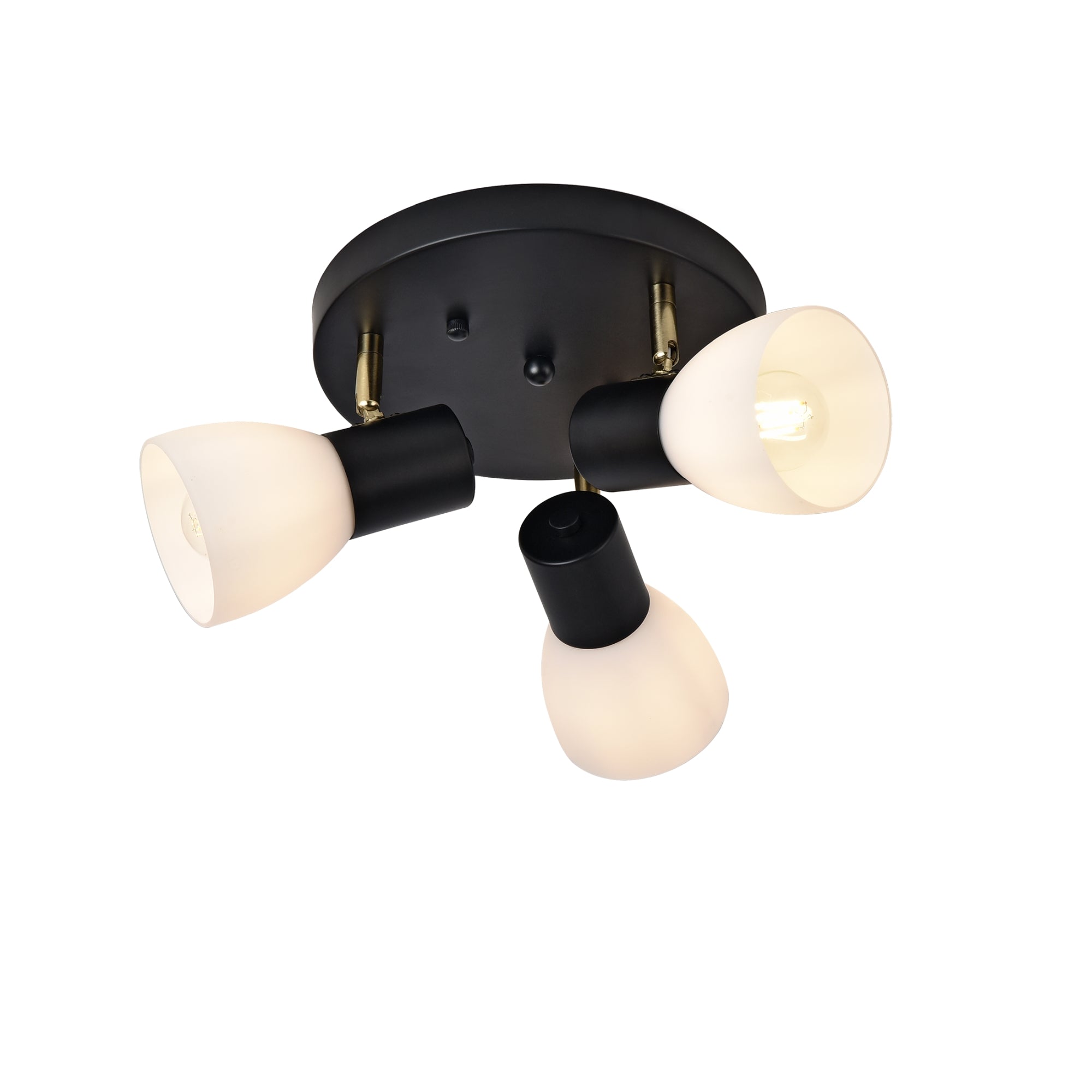 Lámpara de techo con 3 casquillos e14 12 cm
