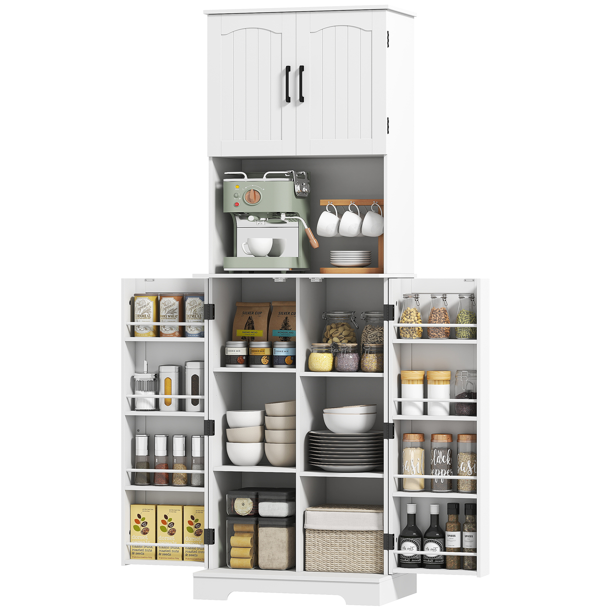 Aparador para sala de estar em mdf branco 60x40x181,5 cm