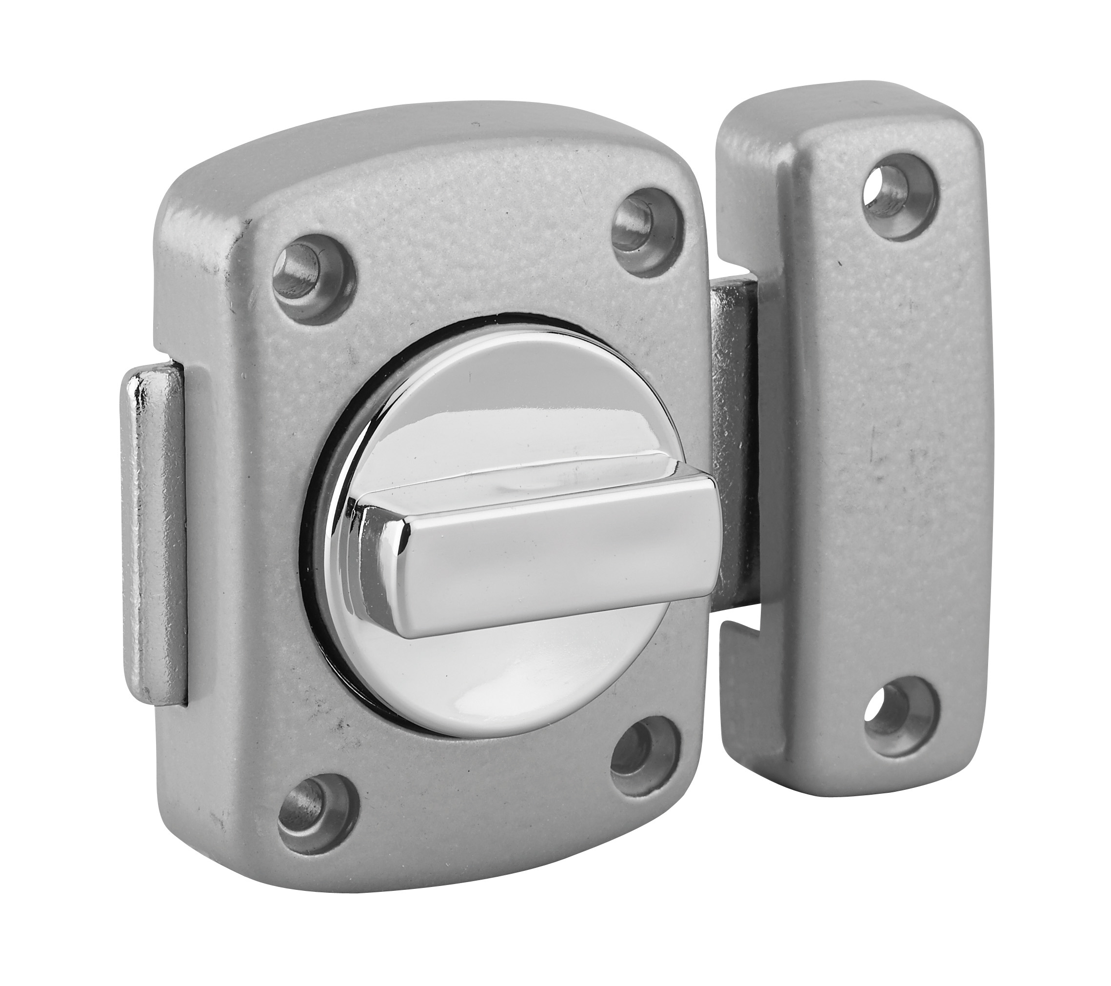Fechadura automática epóxi prateada 40mm