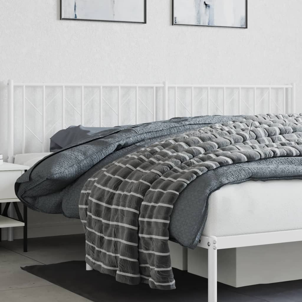 Cabeceira de cama 200 cm metal branco ptob4316