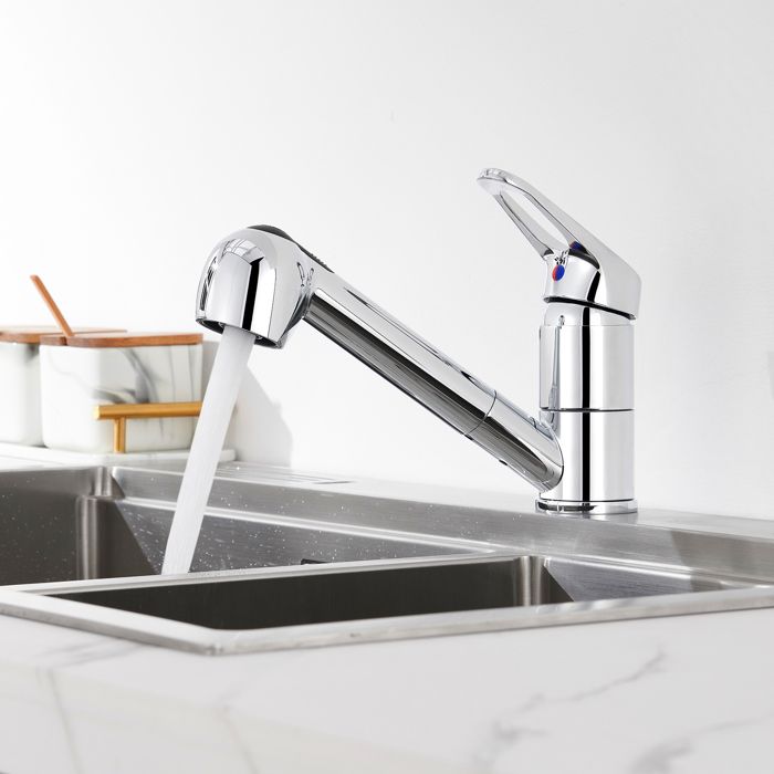 Torneira de cozinha com spray removível, misturador de cozinha de latão gir