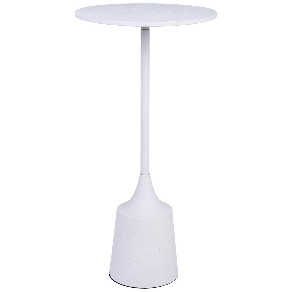Mesa de apoio em metal branco 30x30x59,5h cm