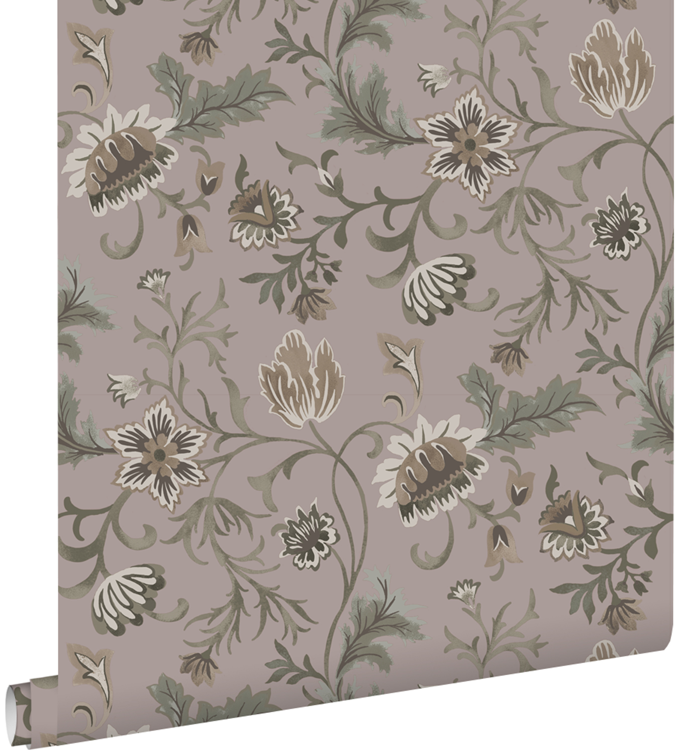 Estahome papel de parede flores vintage rosa antigo 50 x 900 cm