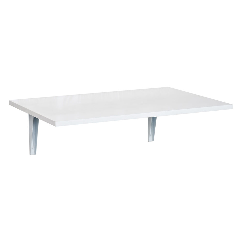 Mesa auxiliar 60x40x20cm mdf, metal color blanco Homcom, casa - mesas