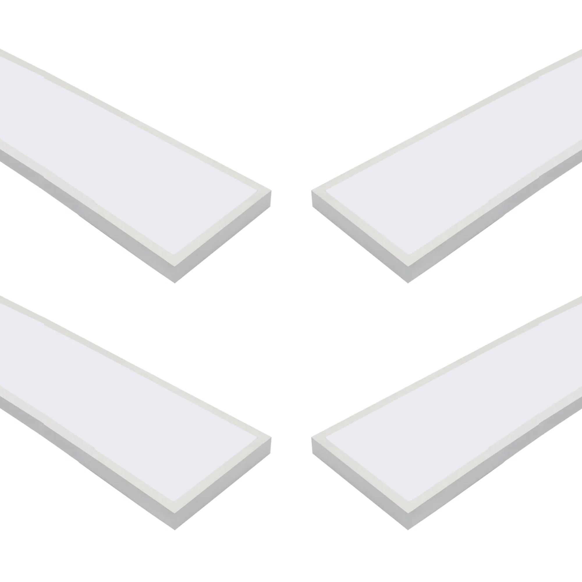 4x painel LED surface 120x30 cm, 60w 5000lm, branco neutro 4200k