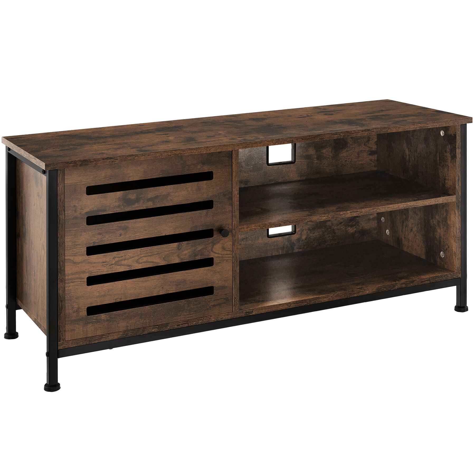 Mueble bajo para televisor 110x41,5x50,5cm, madeira industrial oscura