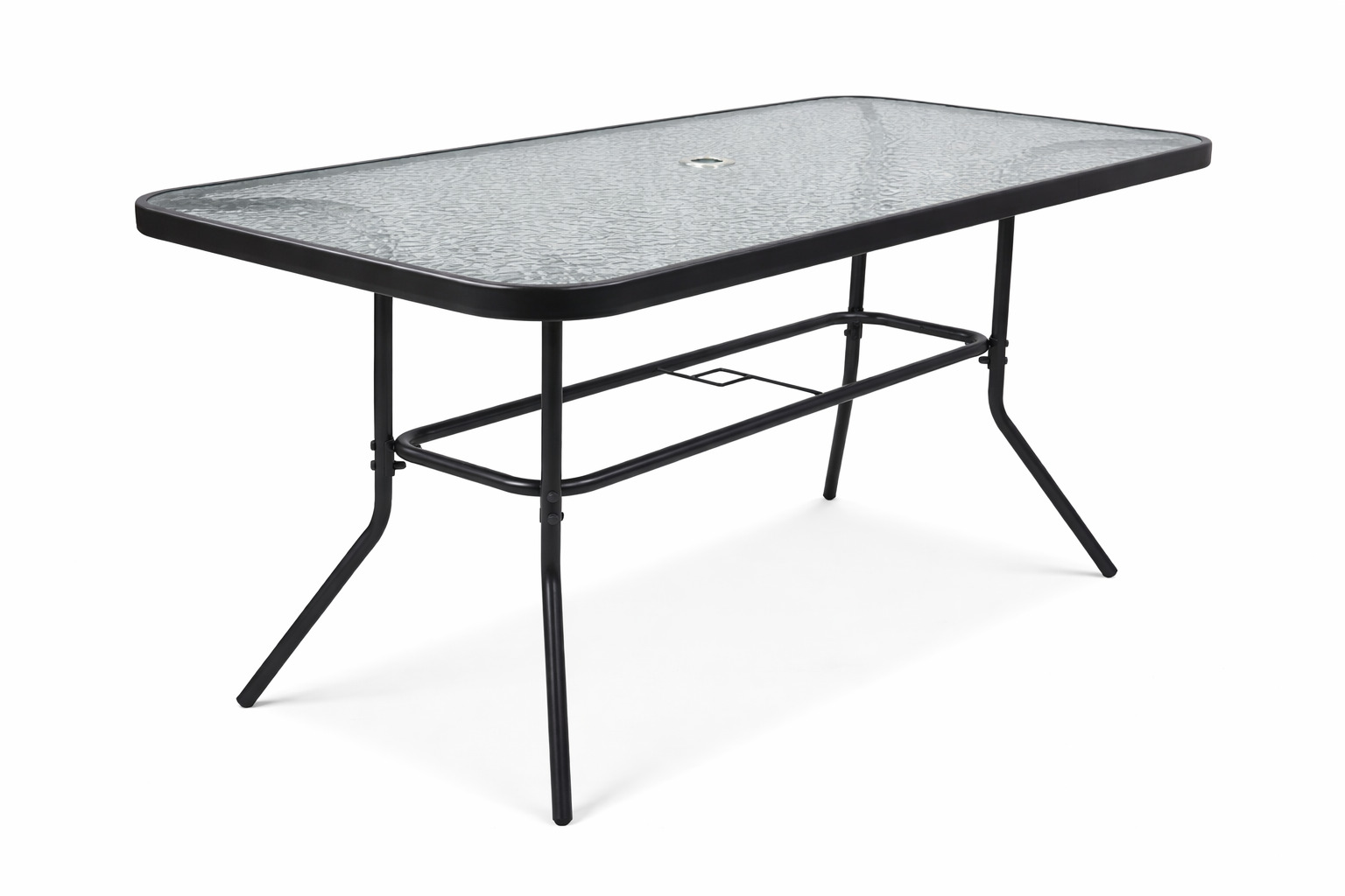 Mesa de jardín glas vidrio transparente al. 70 x an. 110 x p. 55 cm