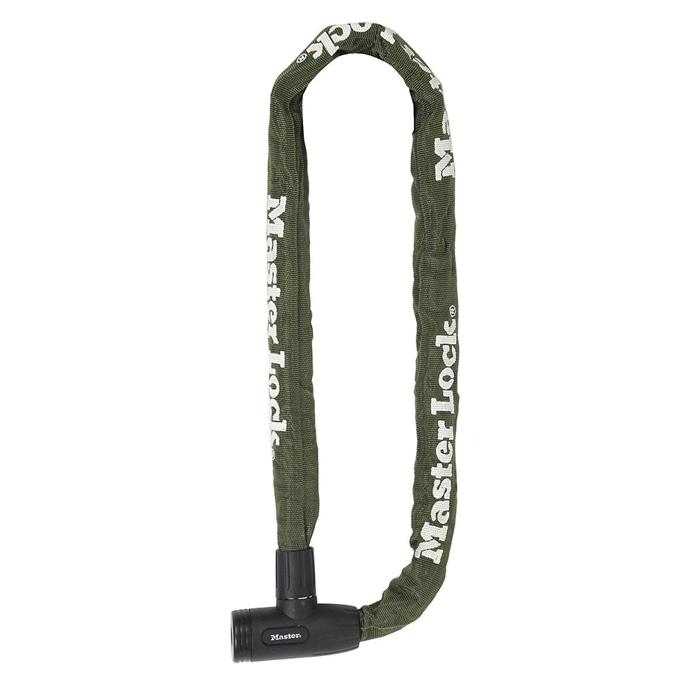 CORRENTE ANTI-ROUBO FORRADA COM FECHADURA INTEGRADA 8mm X 1m MASTERLOCK