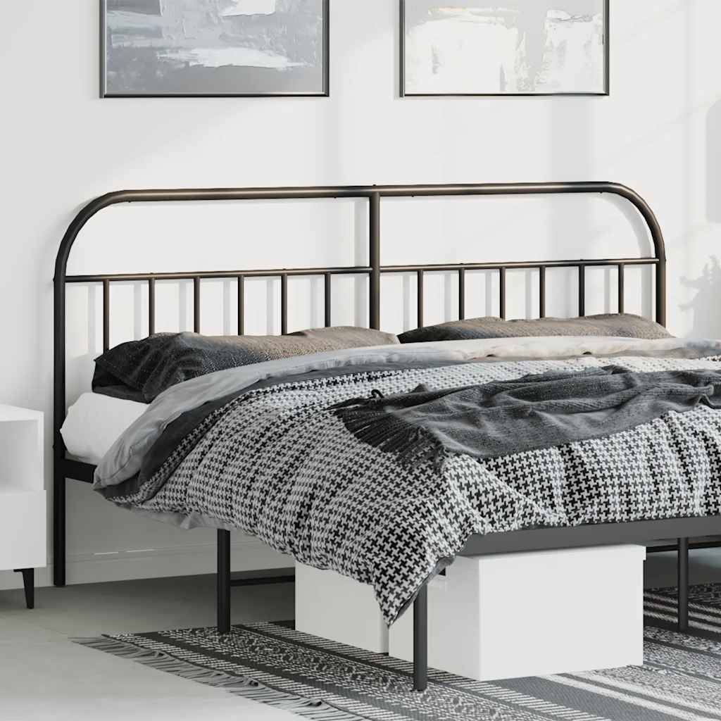Cabeceira de cama 180 cm metal preto ewg8983