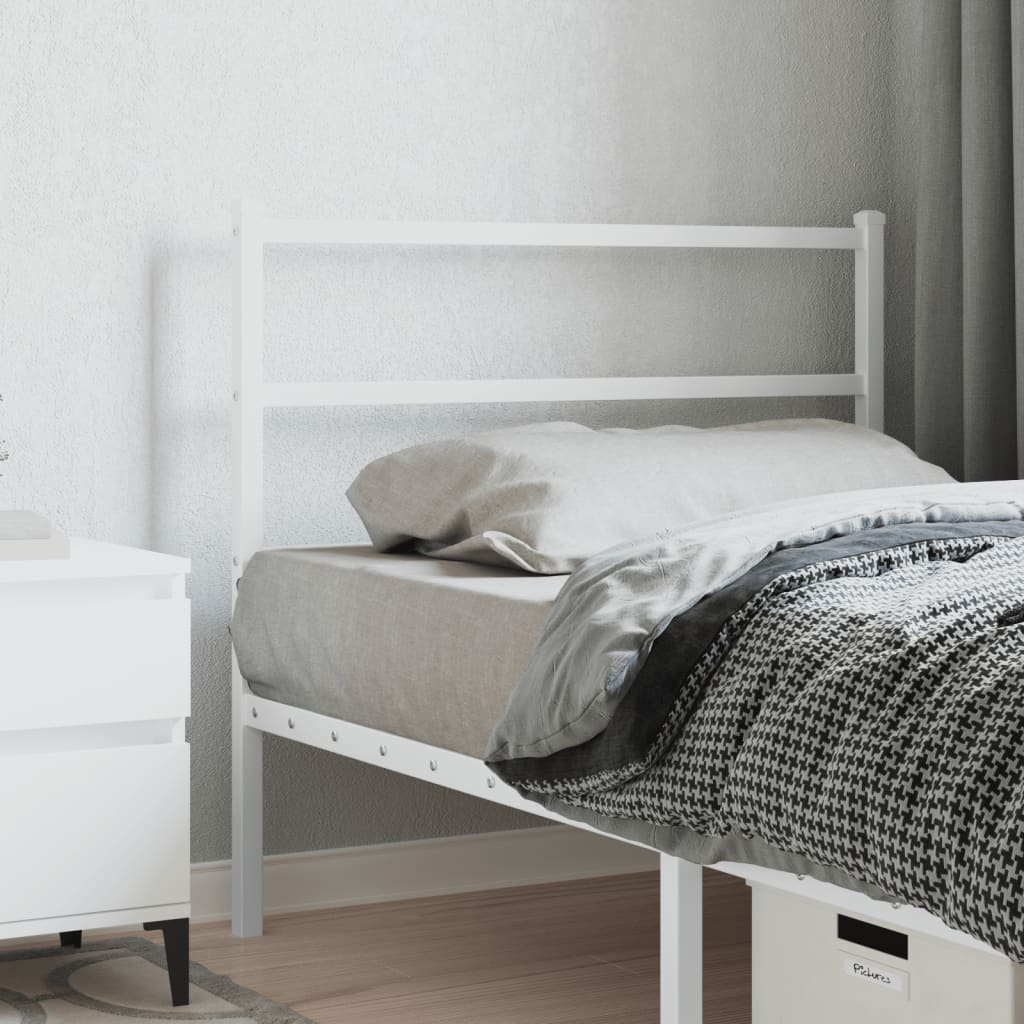 Cabeceira de cama 107 cm metal branco ptob5804