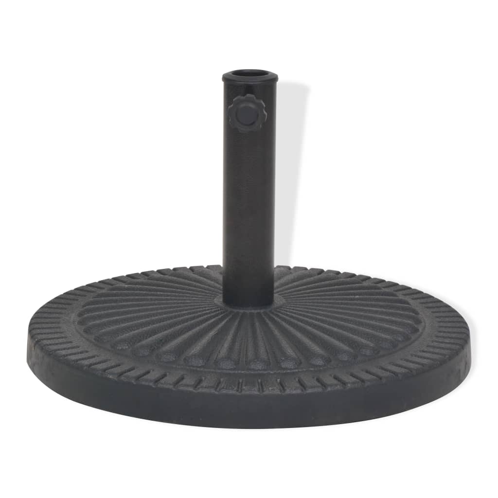 Base para guarda-sol em resina redondo preto 29 kg