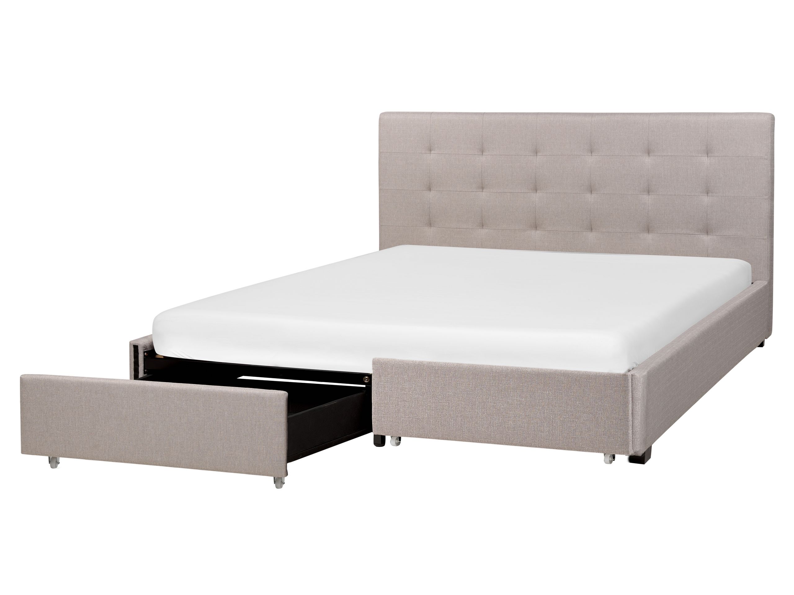Cama de casal tecido cinzento la rochelle
