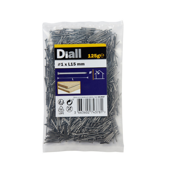 Prego para lâminas de madeira 1 x 15 mm Diall 125 g