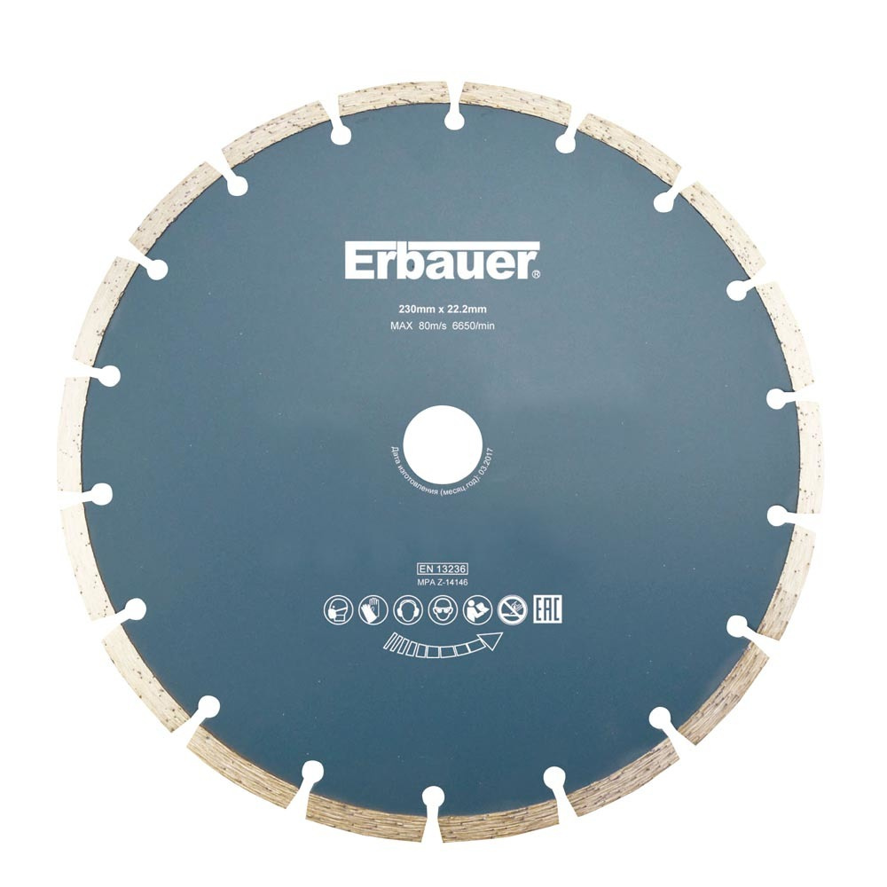 Disco de diamante segmentado 230 mm erbauer