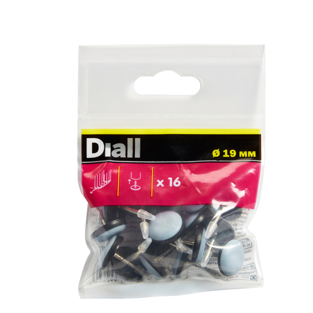 PACK 16 UDS PATIN REDONDO COM PREGO Ø 19 mm