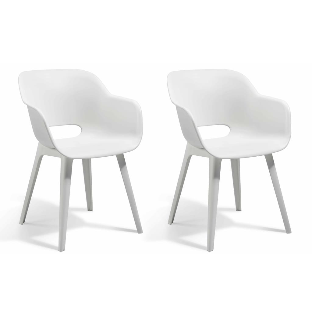 Keter, conjunto akola de duas cadeiras brancas 56.7x55.8x80.1cm, 2uds