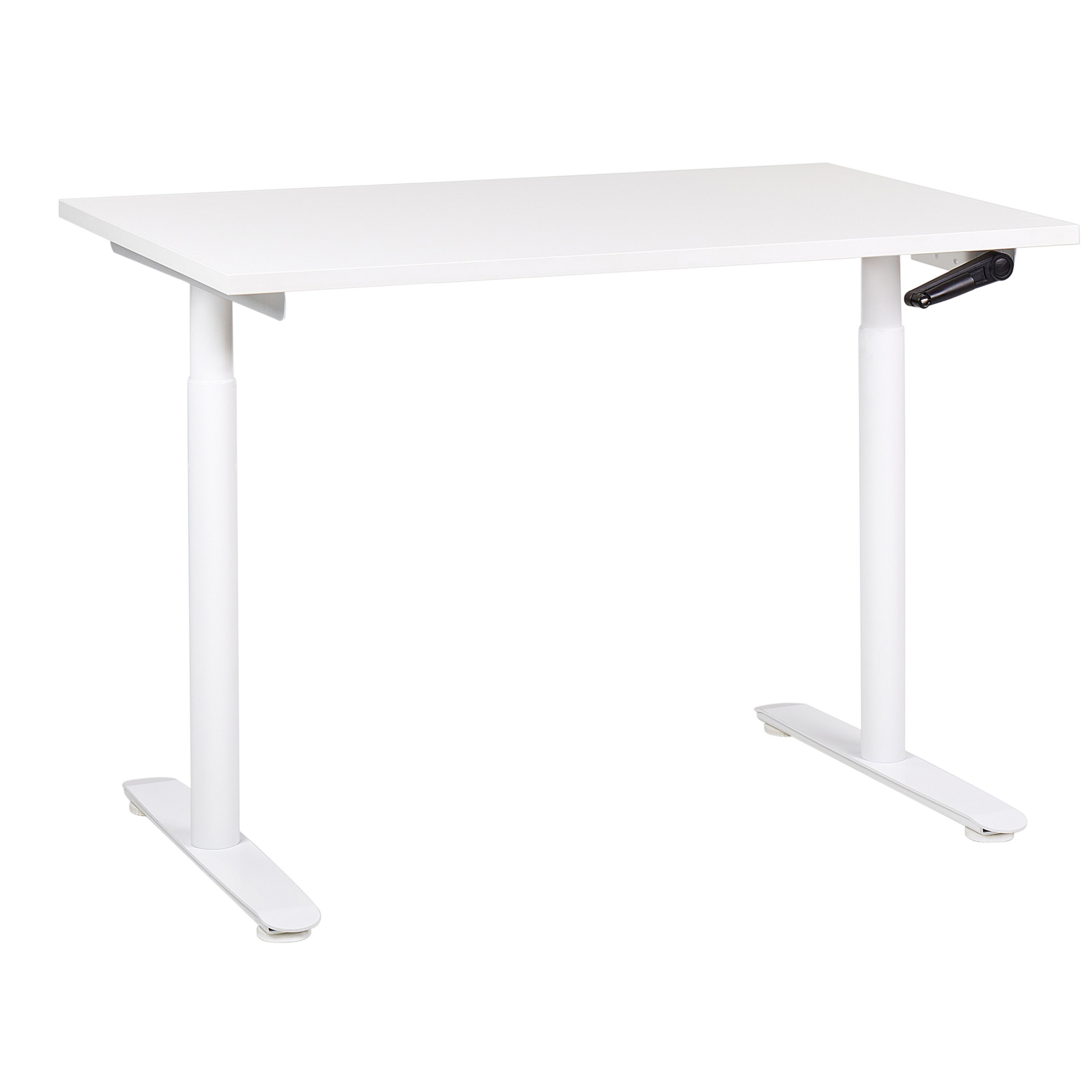 Secretária de pé ajustável manualmente destinas 120 cm 72 cm branco