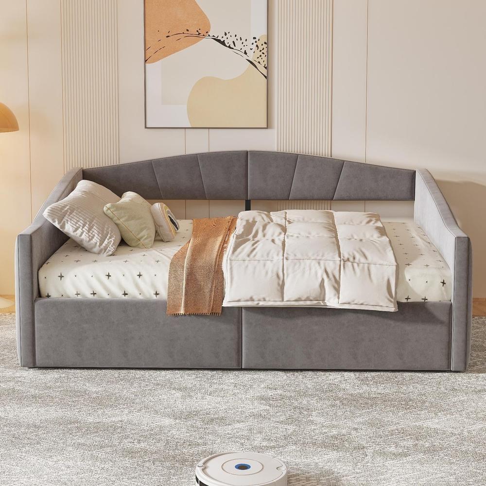 Sofá-cama cinzento 140x200cm arrumação hidráulica,conversível duplo